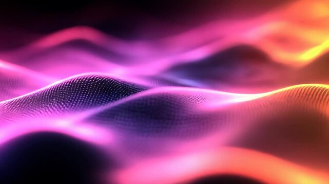 Vibrant Abstract Waveform Series with Dynamic Color Transitions and Light Effects
