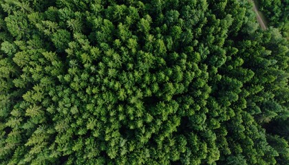 Dense forest canopy from above