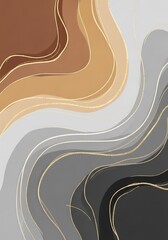 Elegant Abstract Swirls with Gold Accents for Modern Decor and Design Projects