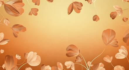 Warm autumnal floral illustration with soft gradient background, ideal for presentations