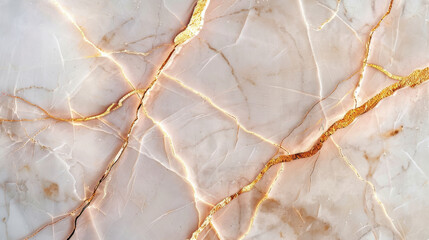 Elegant marble texture background featuring soft pink and gold veins, creating luxurious and sophisticated appearance. This design is perfect for various applications, including interior decor