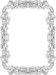 frame with floral ornament