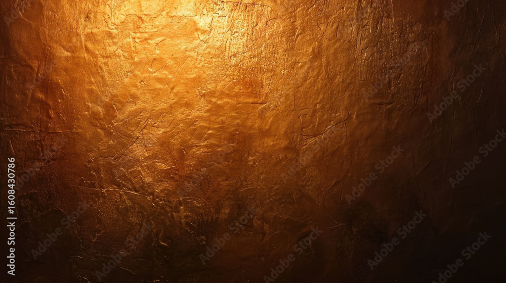 Poster minimal gold paper texture with smooth gradient shift, creating warm and inviting atmosphere. rich g