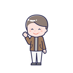 私服のシニア／ななめ／男性 10