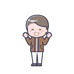 私服のシニア／ななめ／男性 11