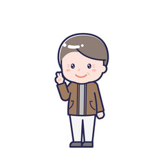 私服のシニア／ななめ／男性 14