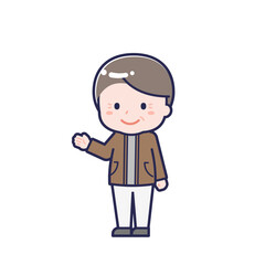 私服のシニア／ななめ／男性 15