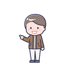 私服のシニア／ななめ／男性 16