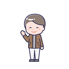 私服のシニア／ななめ／男性 17