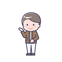 私服のシニア／ななめ／男性 18