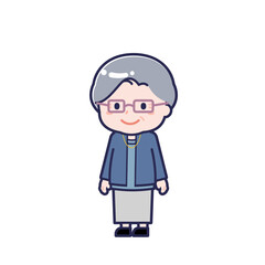 Obraz premium 私服のシニア／ななめ／女性 09