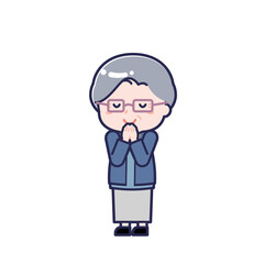 Obraz premium 私服のシニア／ななめ／女性 24