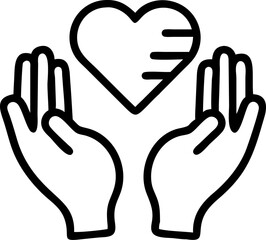 Obraz premium help vector icon on white or transparent background. Altruism Stroke icon collections. Editable Stroke icon collection Outline icon.