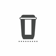 Black and white trash vector illustration icon. Illustration for business. Vector template.