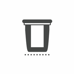 Black and white trash vector illustration icon. Illustration for business. Vector template.