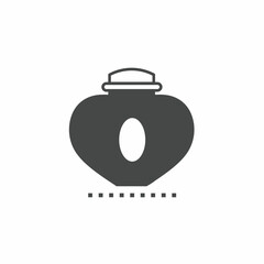 Black and white glass bottle vector illustration icon. Illustration for business. Vector template.