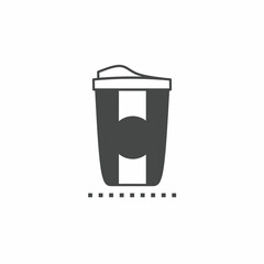 Black and white glass cup vector illustration icon. Illustration for business. Vector template.