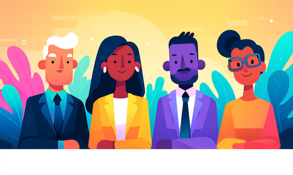 diverse professionals collaborating in office