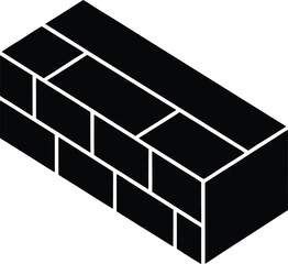 Brick Silhouette Vector Art Illustration