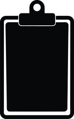 Clipboard Silhouette Vector Art Illustration