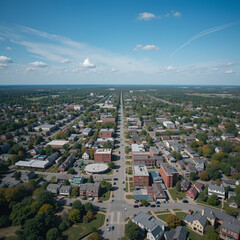 Fototapeta premium Aerial View of Auburn, New York