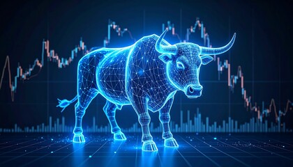 Bull market, digital art
