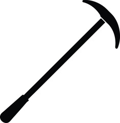 Crowbar Silhouette Vector Art Illustration