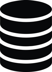 Database Icon Silhouette Vector Art Illustration