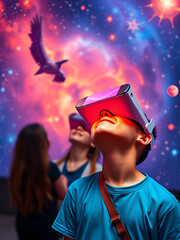 Youth Engaging In Cosmic Virtual Reality Journeys
