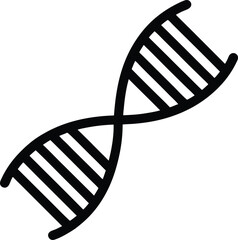 DNA Strand Silhouette Vector Art Illustration