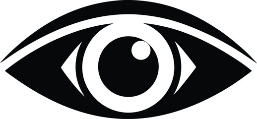 Eye Symbol Silhouette Vector Art Illustration