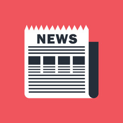 Newspaper icon vector illustration
