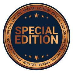 Label special edition, in bronze premium luxury simple sticker design Vector Template Illustration