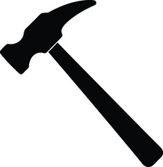 Hammer Silhouette Vector Art Illustration