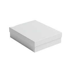 Blank white gift box for product presentation isolated PNG with Transparent Background