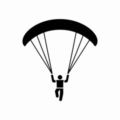 paraglider silhouette vector