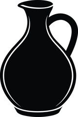 Jug Silhouette Vector Art Illustration