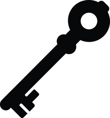 Key Silhouette Vector Art Illustration