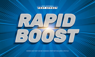 rapid boost editable text effect with a speed and fast text style