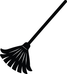 Mop Silhouette Vector Art Illustration