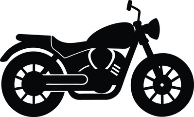 Motorcycle Silhouette Vector Art Illustration