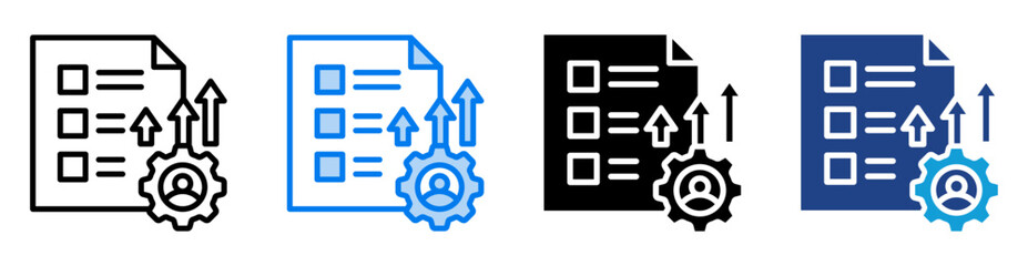 Personal development icon set multiple style collection