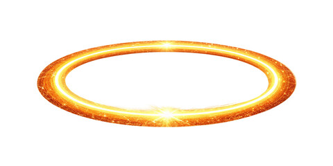 Bright Golden Energetic Light Ring &ndash; Glowing Circle Isolated on Transparent Background
Golden Glowing Energy Ring &ndash; Circular Magic Light Effect PNG on Transparent Background