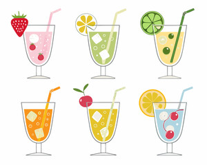 set of cocktails