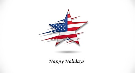 Festive American Starburst Design for Happy Holidays