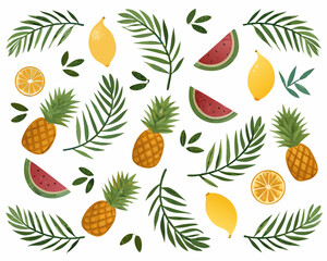 seamless pattern with autumn leaves