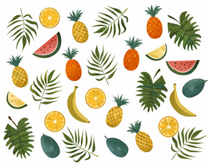 seamless pattern with fruits