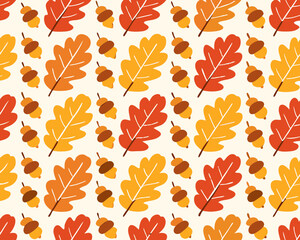 Obraz premium seamless pattern with autumn leaves
