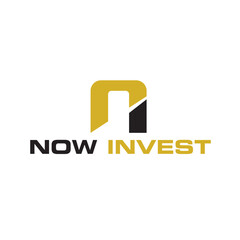 Obraz premium The **Now Invest logo** features a sleek and contemporary design with bold typography and growth-oriented elements, symbolizing innovation, progress, and trust in financial investment solutions. 