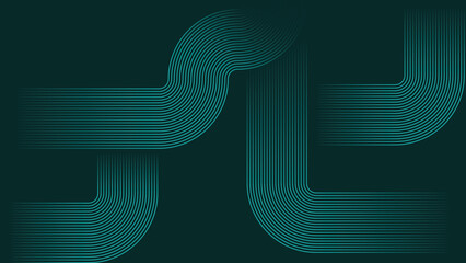 abstract green lines digital geometric elements modern shiny vector background dark green stripes curve luxury for business EPS 10